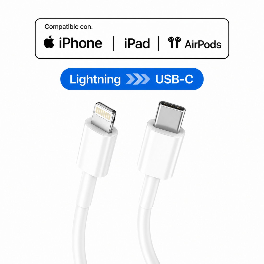 Cable USB-C a Lightning Apple