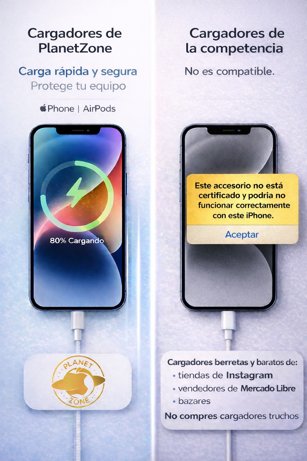 Cargador 20W USB-C (carga rápida)