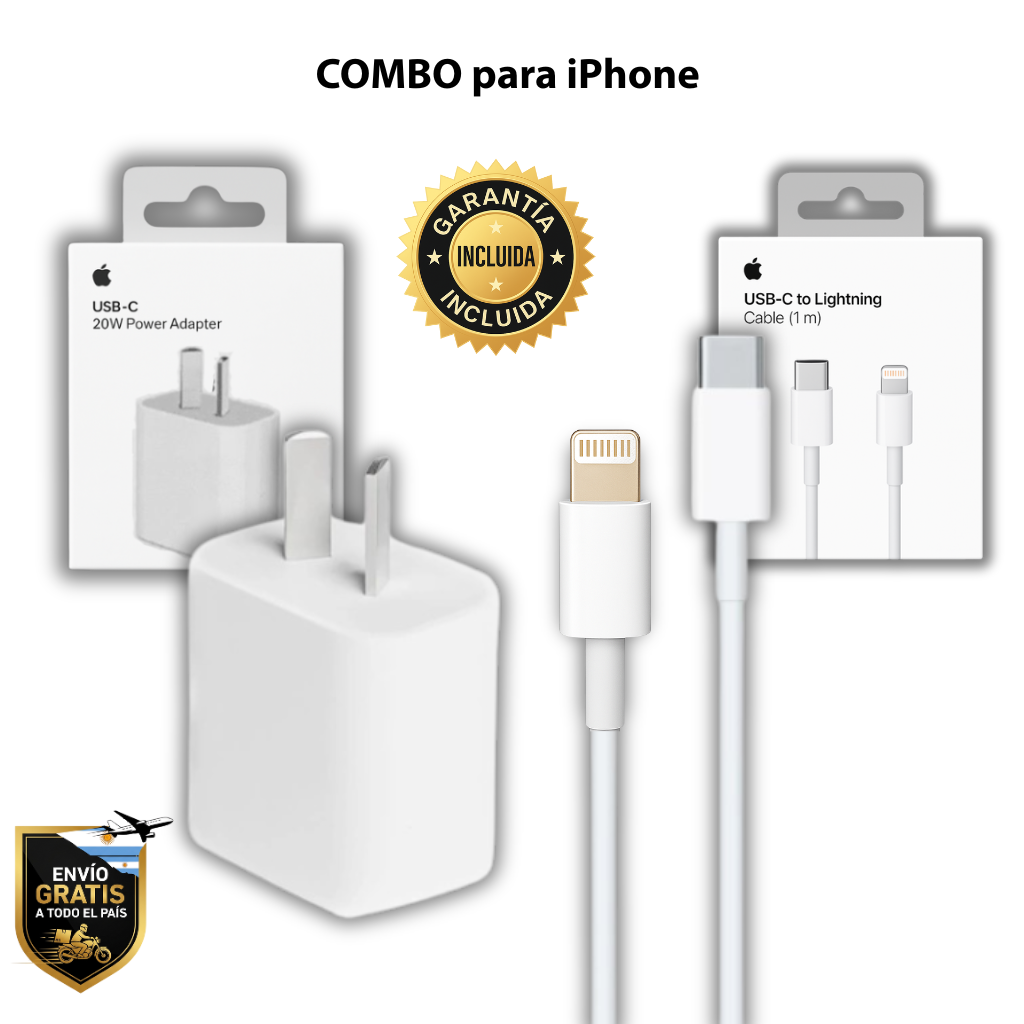 Cargador Apple 20W (CARGA RÁPIDA)