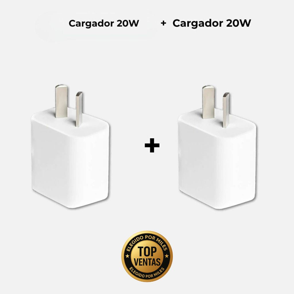 Cargador Apple 20W (Certificado) (CARGA RÁPIDA)