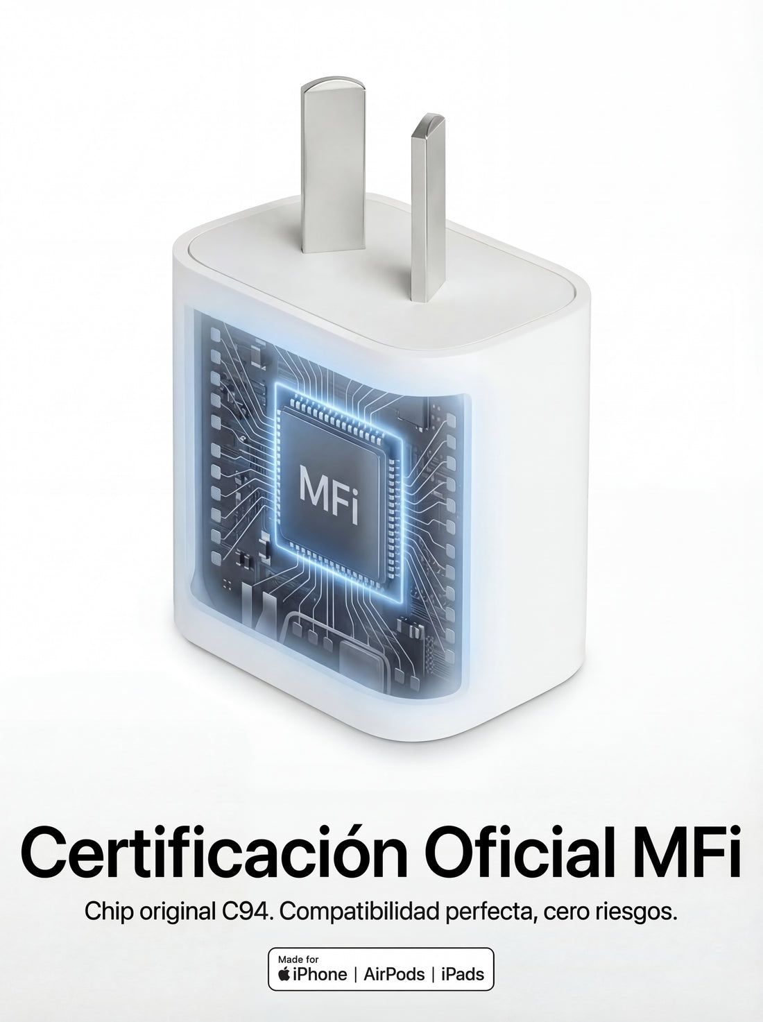Cargador 20W USB-C (carga rápida)