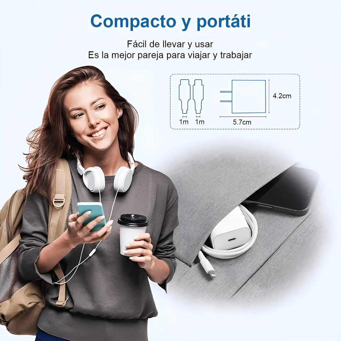 Cargador Apple 20W (Certificado) (CARGA RÁPIDA)